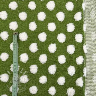 Fleece TEDDY Dots green