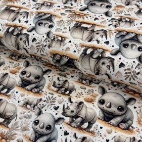 Úplet Wildlife doll eyes design B digital print